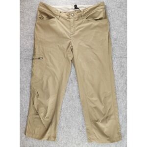 Patagonia Womens 6 Tan Common Capri Cropped Hiking Cargo Pants Gorpcore Outdoor